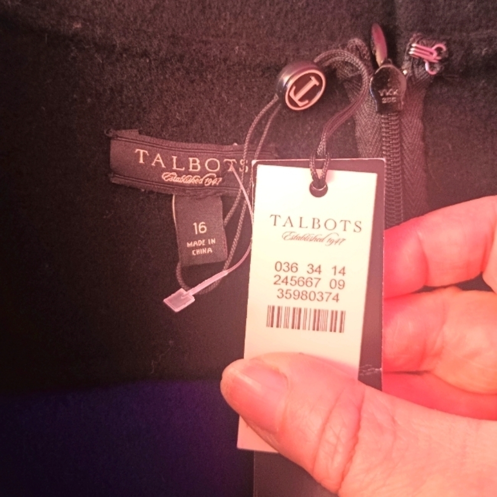 Talbot's Ladies Blue & Black Wool Sheath Dress (NWT!) MSRP $229 - Picture 8 of 8
